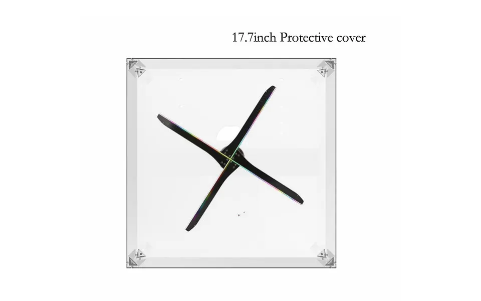 New 70cm LED Display 3D Hologram Fan square Cover
