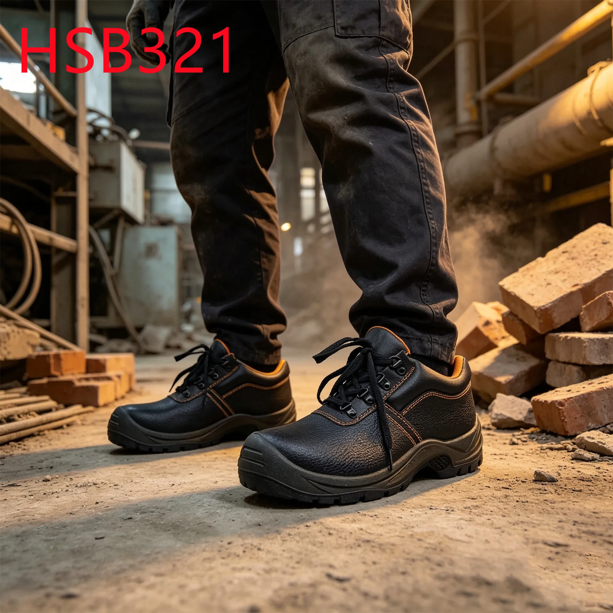 HY,Heavy Industry Anti-acid&alkali Two-toned Sole Hua Singh Safety Shoe Factory Price Quality Embossed Leather Work Boots HSB321