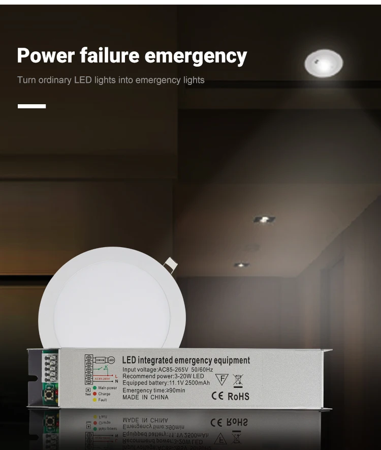 Hot Selling 3W 20W Battery Power Rechargeable Led Emergency Driver Power Supply