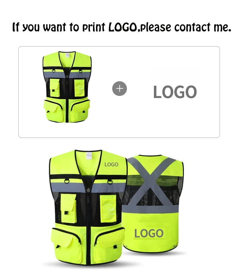 High Visibility Reflective Vest Working Clothes Motorcycle Cycling Sports Outdoor Reflective Safety Clothing Safety Coat for Car