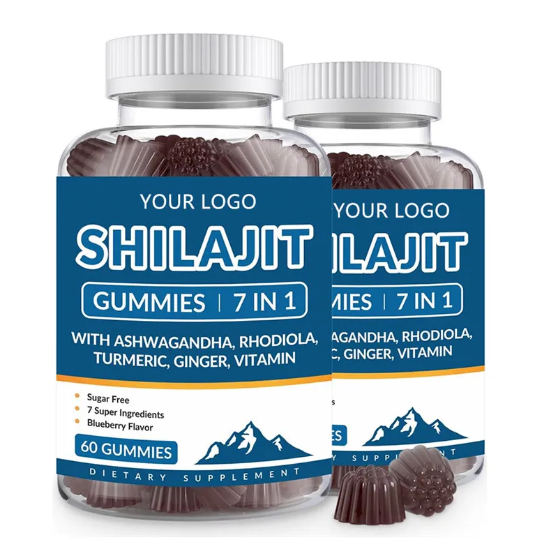 Organic Shilajit Supplement 85+ Trace Minerals & Fulvic Acid - Energy Pure Himalayan Shilajit Gold Gummies