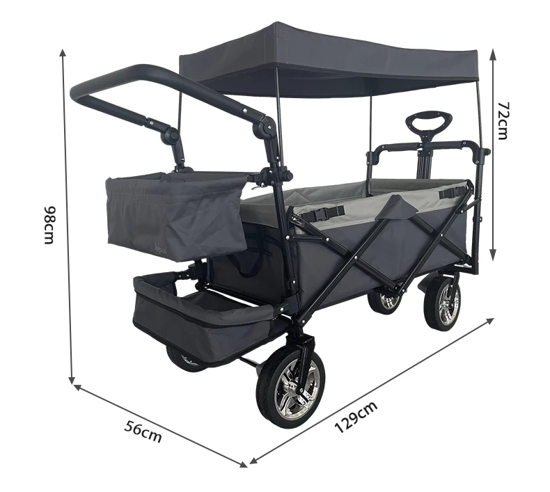 Push And Pull Folding Trolley For Kids Outdoor Camping Folding Wagon ...