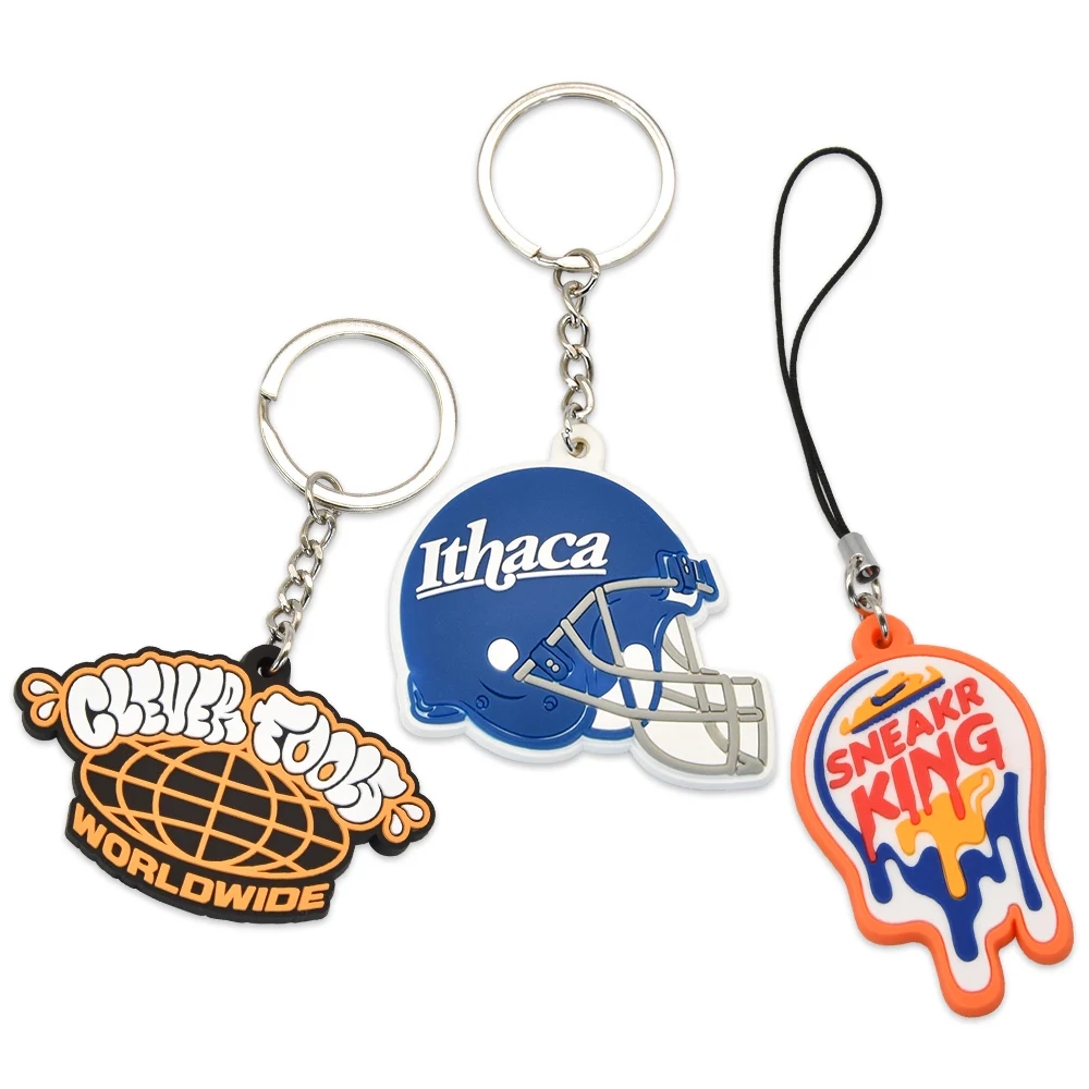 OEM Keyring Custom 2D Design Letter Shape Plastic Pvc Rubber logo Key ...