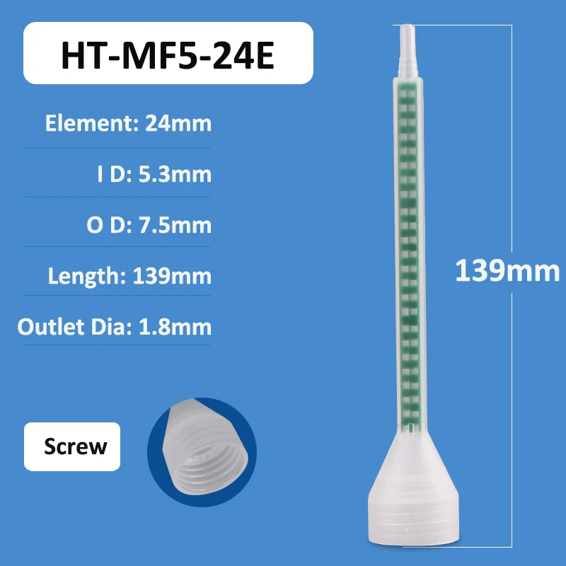 Epoxy Mixing Nozzle Tip For Adhesive Gun Applicator,11 & 12 Static