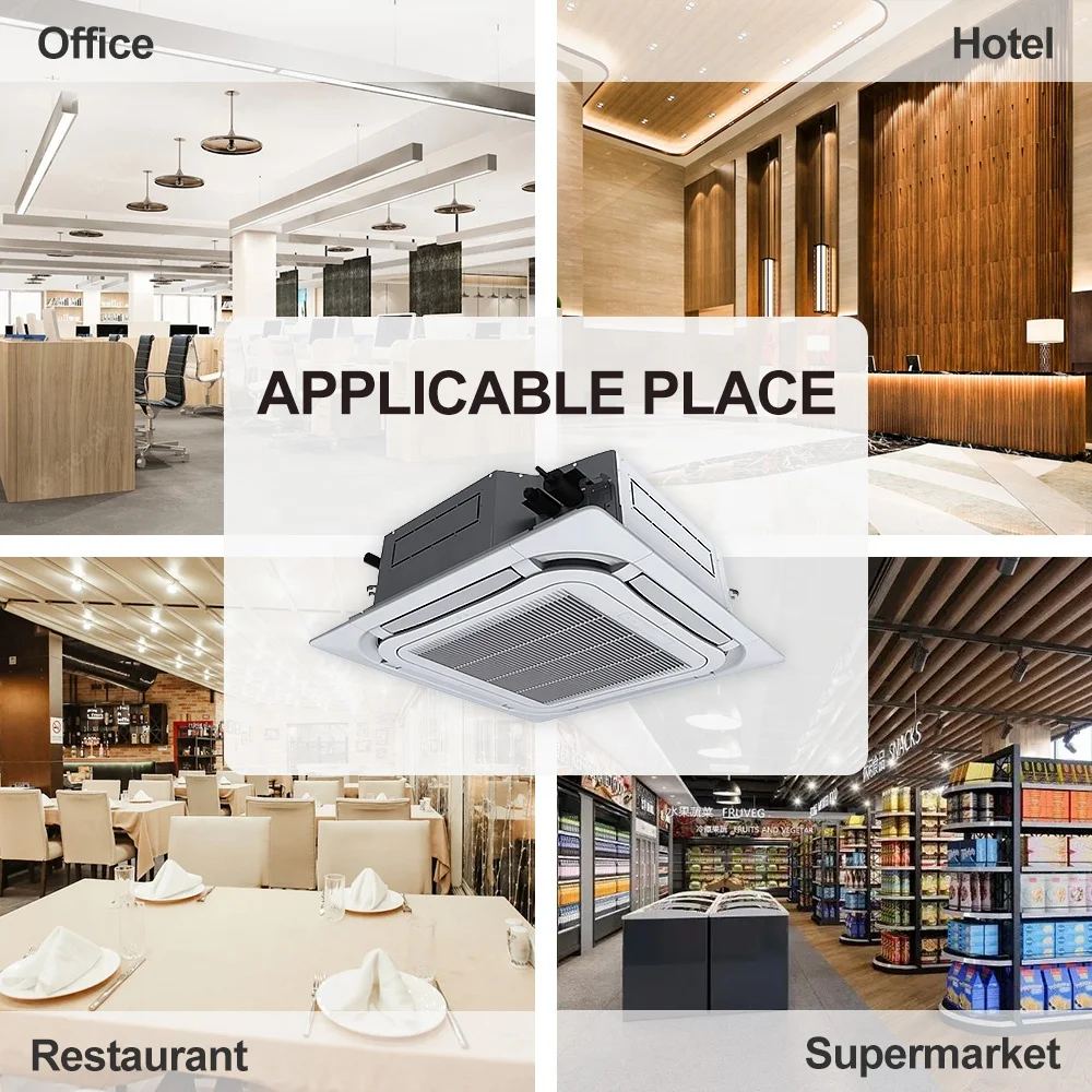 Gree High Efficiency Ceiling Mouted Cassette Air Conditioner Central HVAC System Indoor Unit Cooling Heating