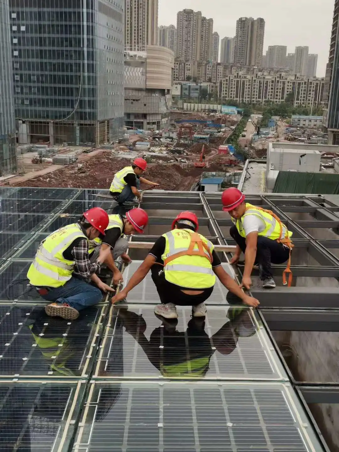 BIPV Solar Module Glass Transparent Hjt Bipv Roof Pole Solar Panel for Window Roof