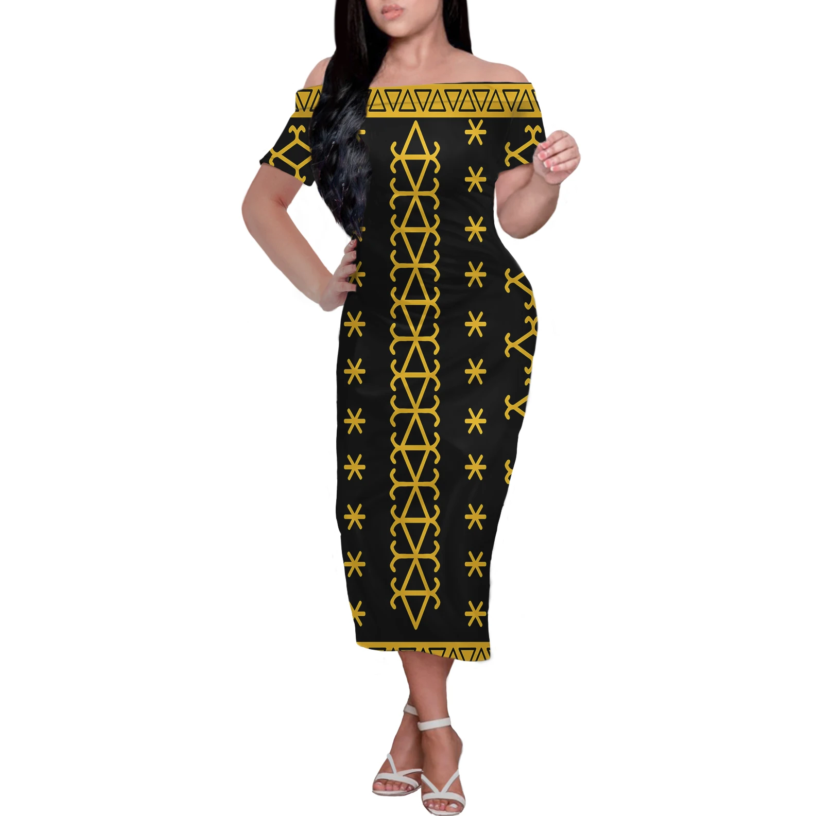 Samoan Style Sexy Women Dresses Elegant Polynesian Tribal Print Stripe  Designer Customized Summer Ladies Off Shoulder Dress - Buy Polynesian  Tribal Print Stripe Designer Customized Summer Ladies Off ...