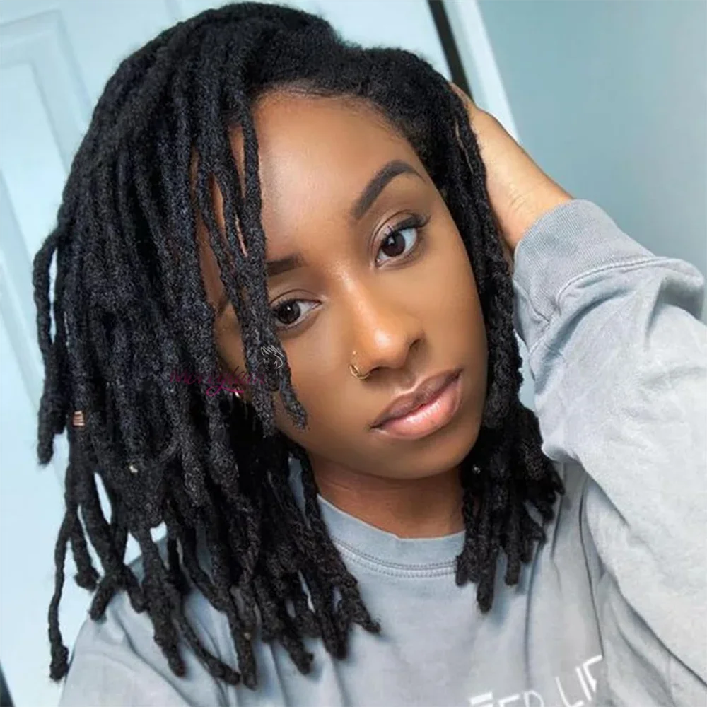 10 strengen Indiase en Braziliaanse echte menselijke haar dreadlocks extensions handgemaakt voor vrouwen/mannen_voghion.com