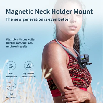 Telesin Hand-free Magnetic Camera Neck Hanging Camera Holder Smart Phone Sport Camera Self-Timer Tool Neck Hanging Bracket detail image
