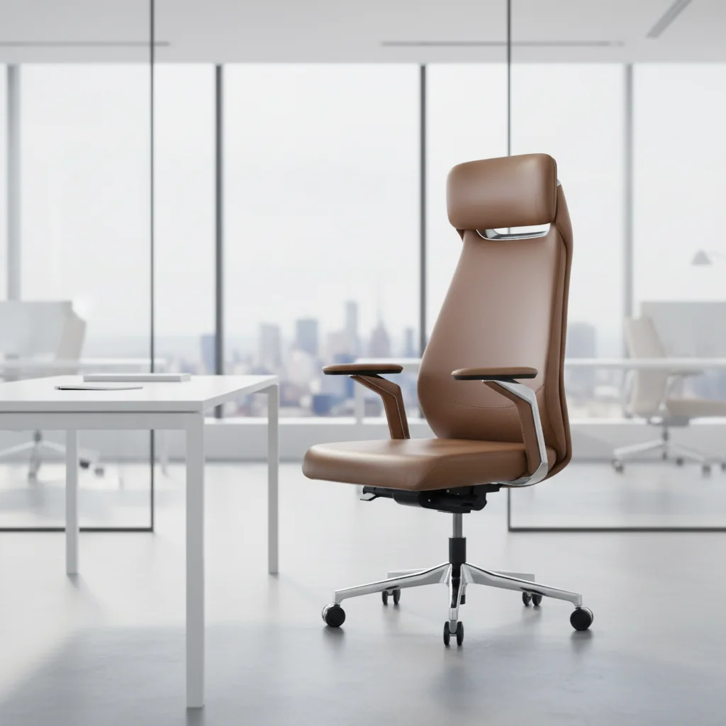 Modern Ergonomic Multi-angle Adjustable Leather Conference Chair with PU Leather 5