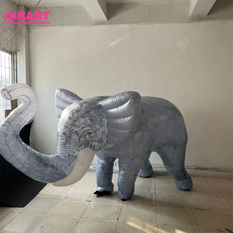 Indian Elephant Model Custom Gray Inflatable Elephant Costume for Event