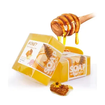 Organic Honey essential oil Soap Bar Cleansing Whitening Face Bath Soap