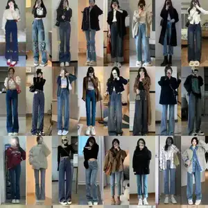 Women's Trendy Y2K Casual Streetwear High Waist Hip Hop Party Workwear Breathable Multi-Pocket Denim Jeans for Summer