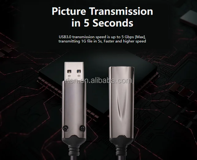 High Speed 5Gbps AOC USB 3.0 Extension Cable Fiber Optic USB Male to Female 5m 10m 20m 30m 50m