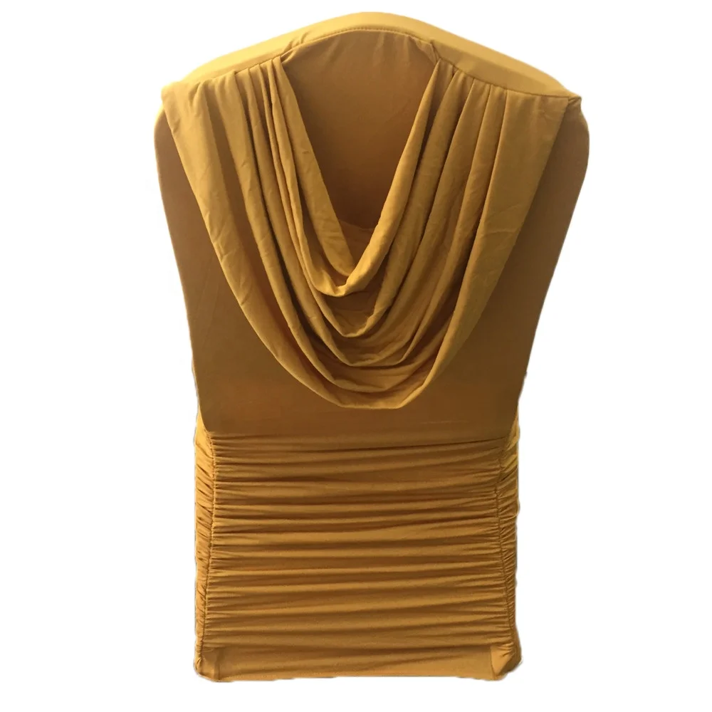 Недорогой Модный свадебный чехол на стул из спандекса с оборками