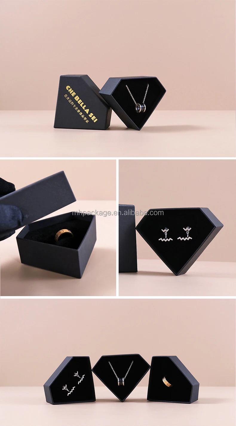 Luxury Red Glitter Paper Cardboard Jewelry Box for Lipstick
