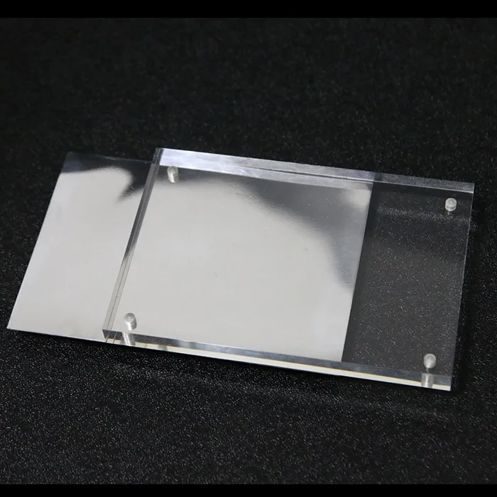 Desktop Lucite s Block Frame  Acrylic Block Sign Holder clear Acrylic Magnetic 2x6 Photo Booth Frame