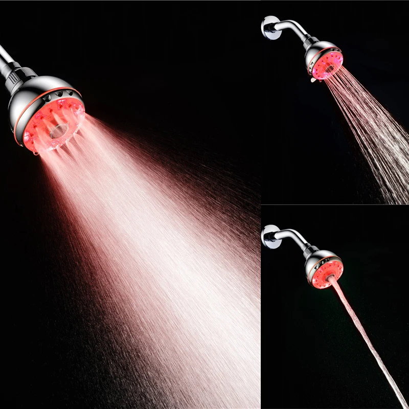 Hot Selling LED Color Changing Water Saving stainless steel Shower Head