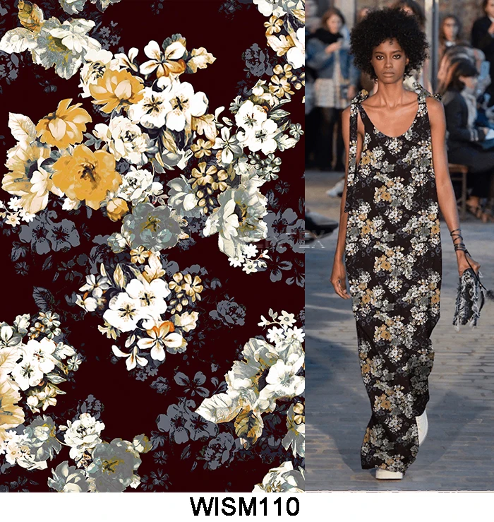 WI-R06 смешанная ткань элегантное льняное платье с принтом мягкая рубашка одежда вискоза под заказ анти Gsm