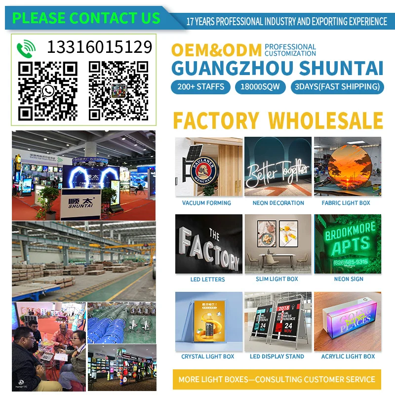 Factory Customized Rotating Light Box with Four Sided Display of Rechargeable Outdoor LED Floor Light Box