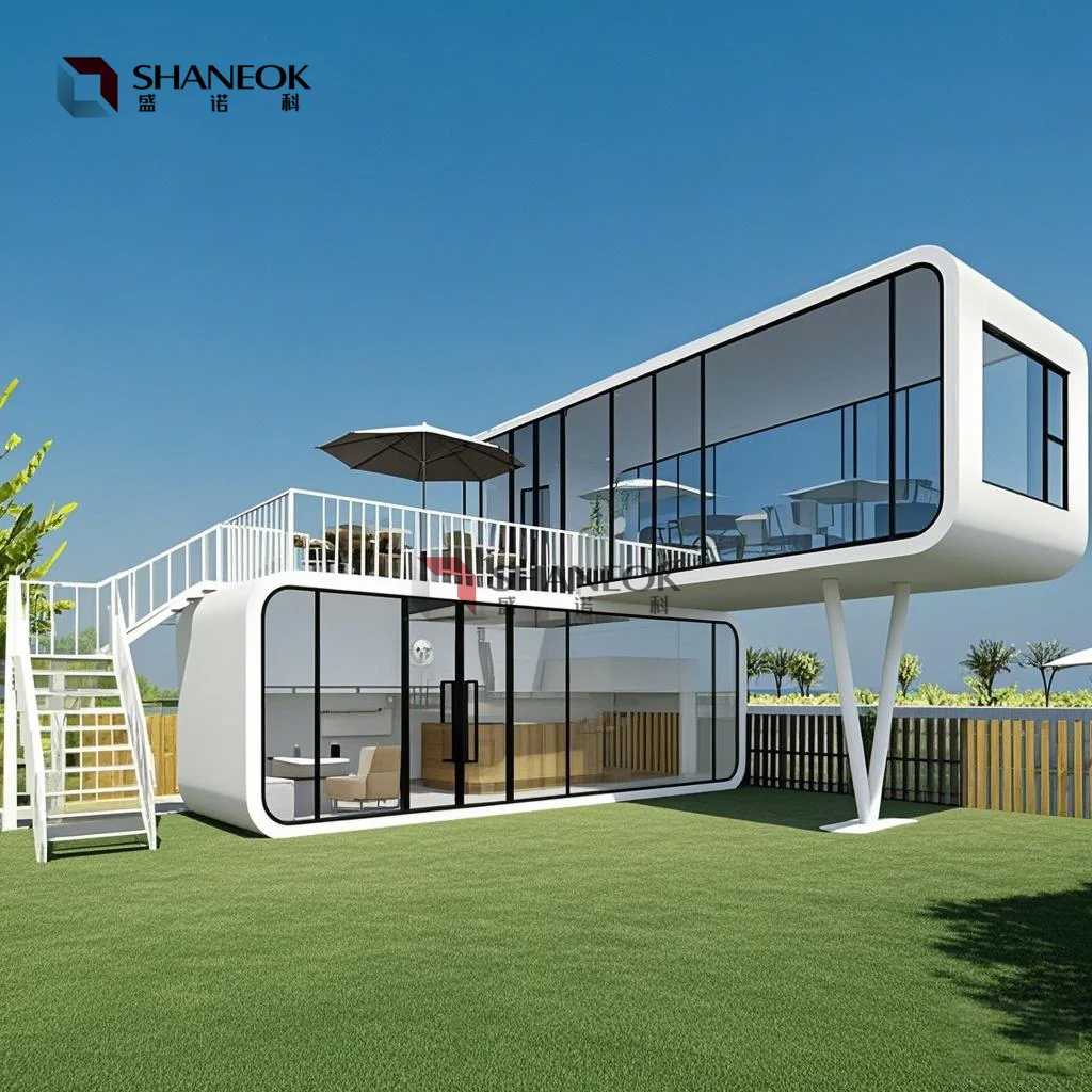 Mobile Prefab Cabin House Soundproof Modular Home Hotel Office Pod House Apple Cabin With Bedroom