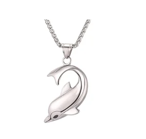 Custom Fashion Fish Pendant Necklace Stainless Steel Jewelry
