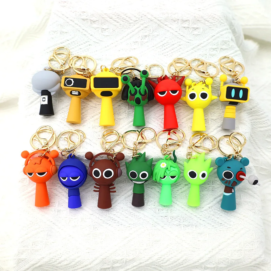 everyone rubber keychain 3色セット 1LDK SELECT - everyone rubber keychain 黒・白 キーホルダーの