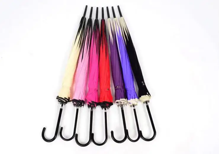 16 Solid Color Wrapped Pagoda Umbrella Wedding Photography Performance Prop Long Handle Umbrella Princess Small Fresh Umbrella preview 3