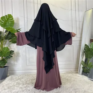 Niqab Muslim Breathable Three Layer Nida Face Veil Cover Modest Islamic Clothing Women Jilbab Prayer Hijab Niqab