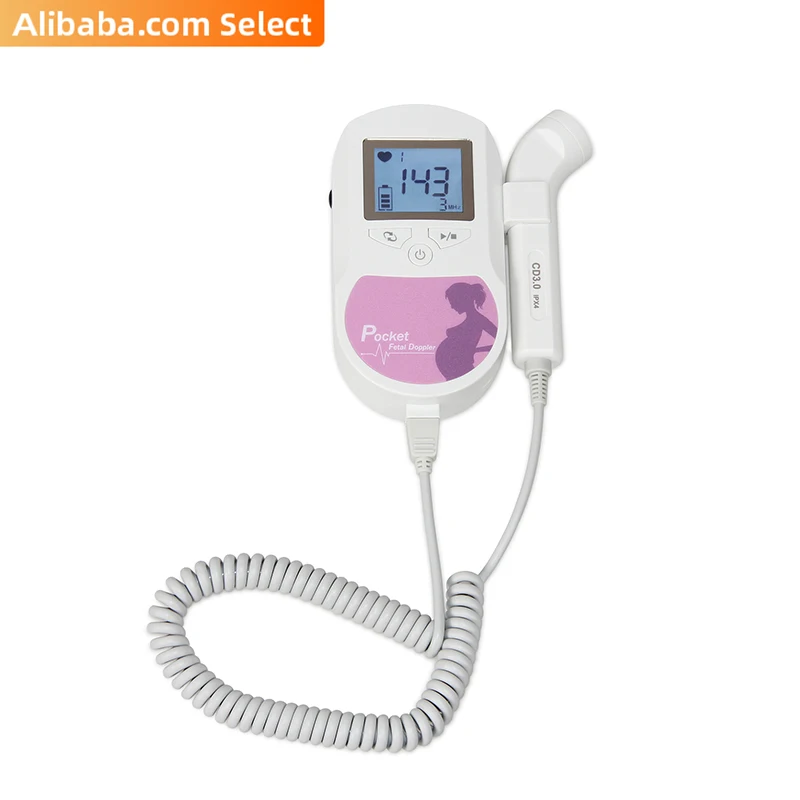 Alibaba select Home digital Durable Pocket Size Portable Heart Rate baby sound fetal doppler(66Stück/Karton)