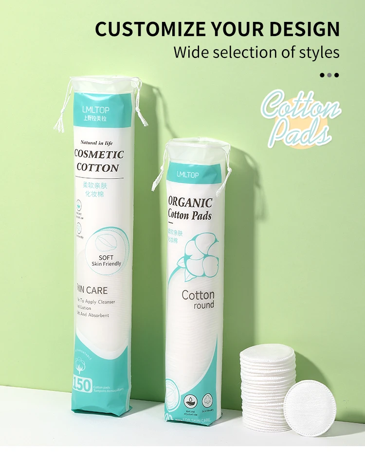 Lmltop 80/100/150 Pack Round Shape Cosmetics Cotton Pads For Face