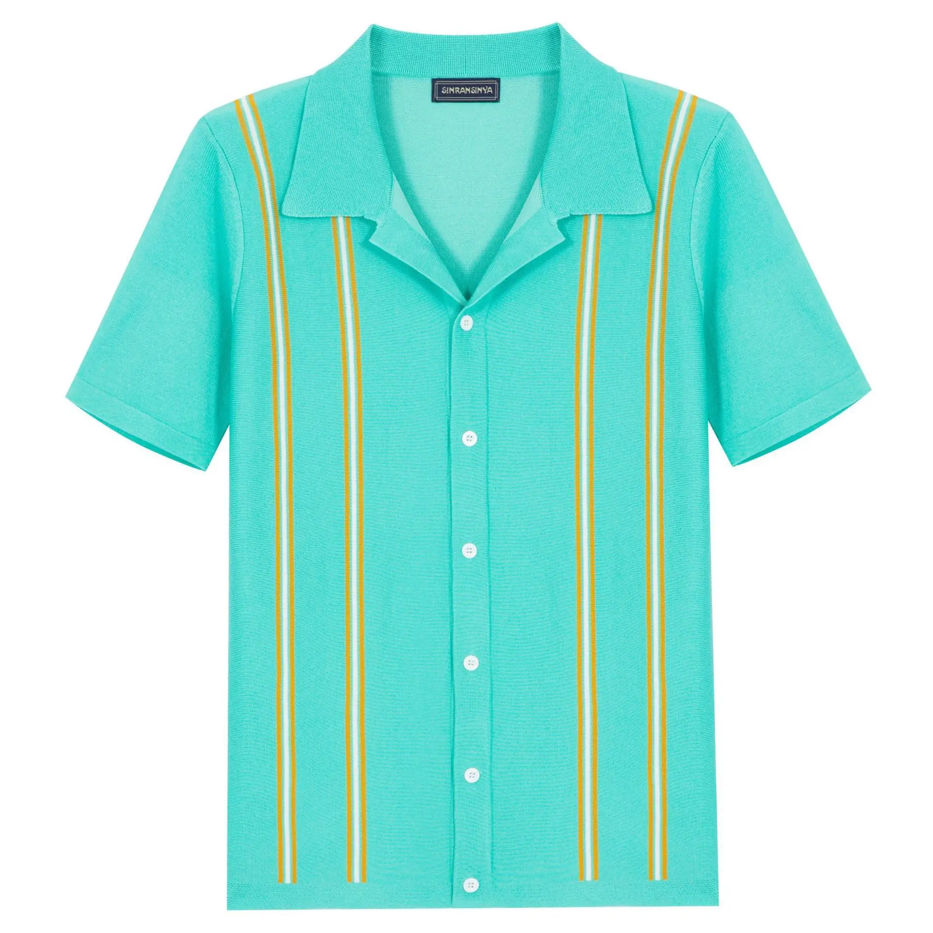 Мужская трикотажная футболка-поло большого размера