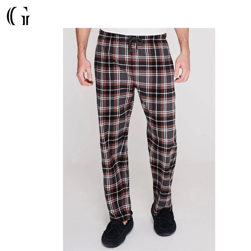JTPW Pantalon de pyjama confortable pour homme 100 % flanelle de coton avec poches