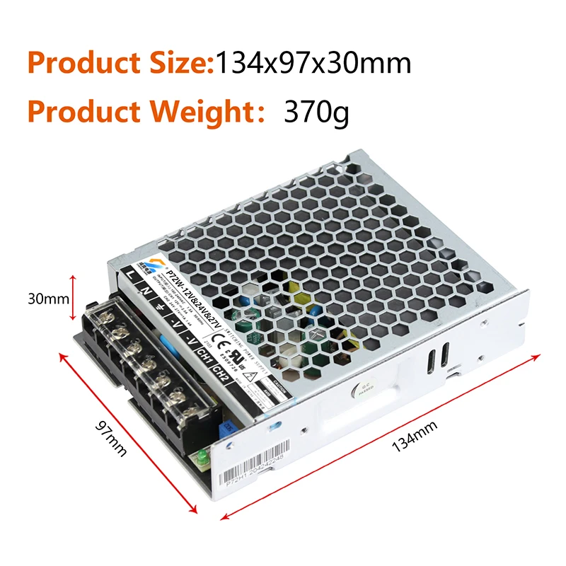 SMPS 12V 5A 60W LED Switching Power Supply With Single Output for LED Strip Module