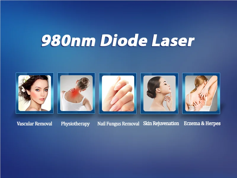 new portable 980nm 5 in1 30w 40w 100mw high-power cw fiber coupled ir pump laser diode vascular spider varicose veins removal