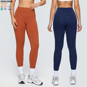 XW-52341 High Waist Push up Gym Clothing Activewear Custom Fitness Solid Lightweight Yoga Leggings for Women High Quality