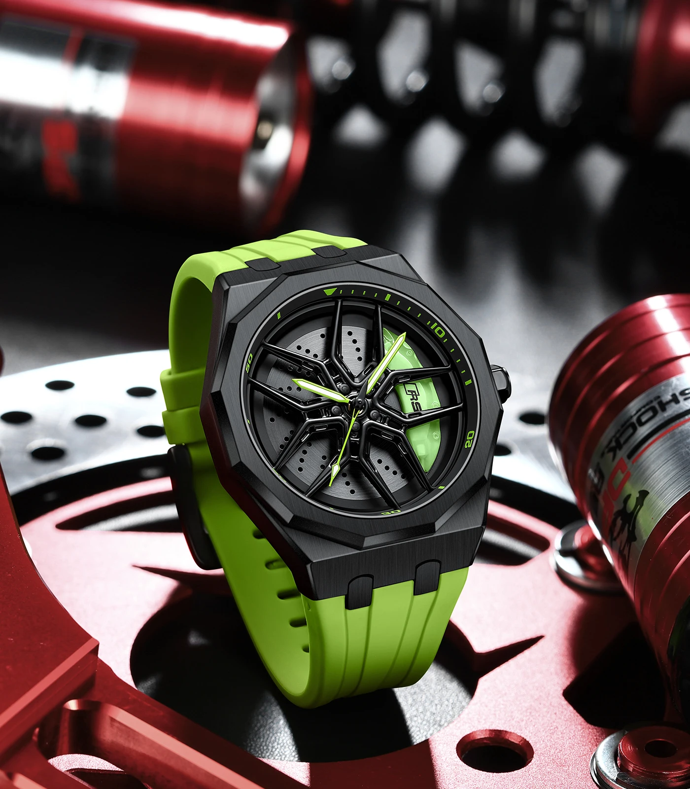 Original 3D Wheel Watch Waterproof Spinning Luxury Quartz Wrist Men Watch Rim Wristwatch Rotate 360 Man's Watches for RS Q8