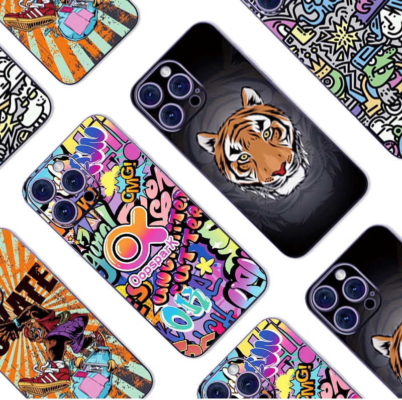 3d Embossed Relief Colorful Smartphone Back Film Skin Sticker Paper