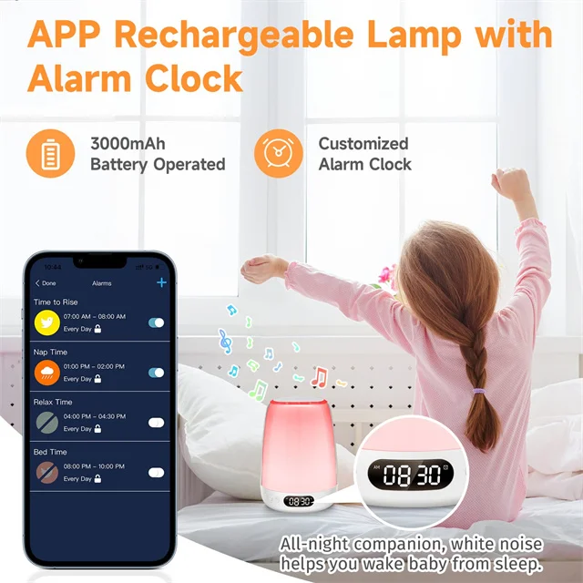 35 RGB Color Lighting for Baby Nursery Night Light Sound Sleep Machine Portable White Noise Machine