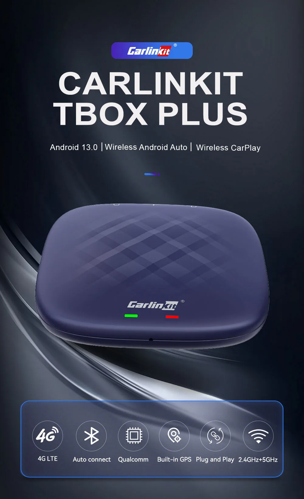Carlinkit 8g+128gb Portable Carplay Android 13 System Wireless Android ...