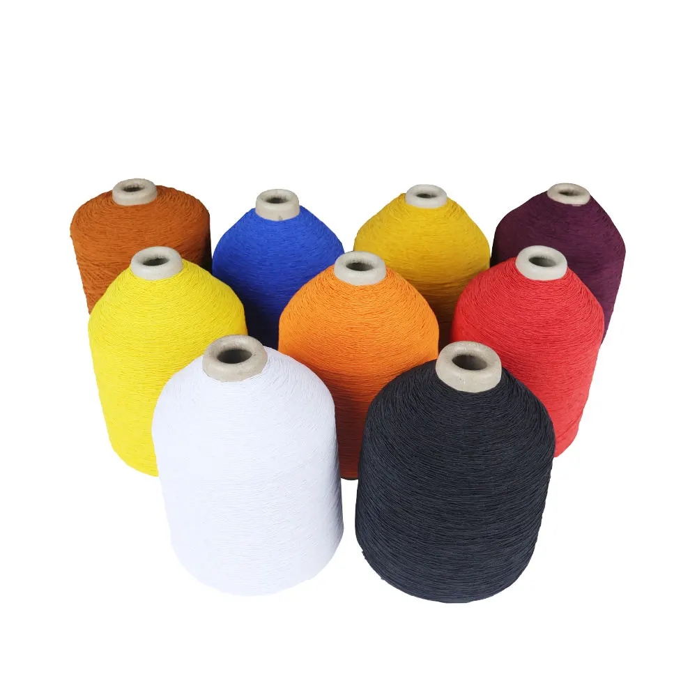 Raw Material Polyester Yarn Neoprene Elastic Yarn Latex Rubber Thread Spandex Yarn for Knitting and Weaving