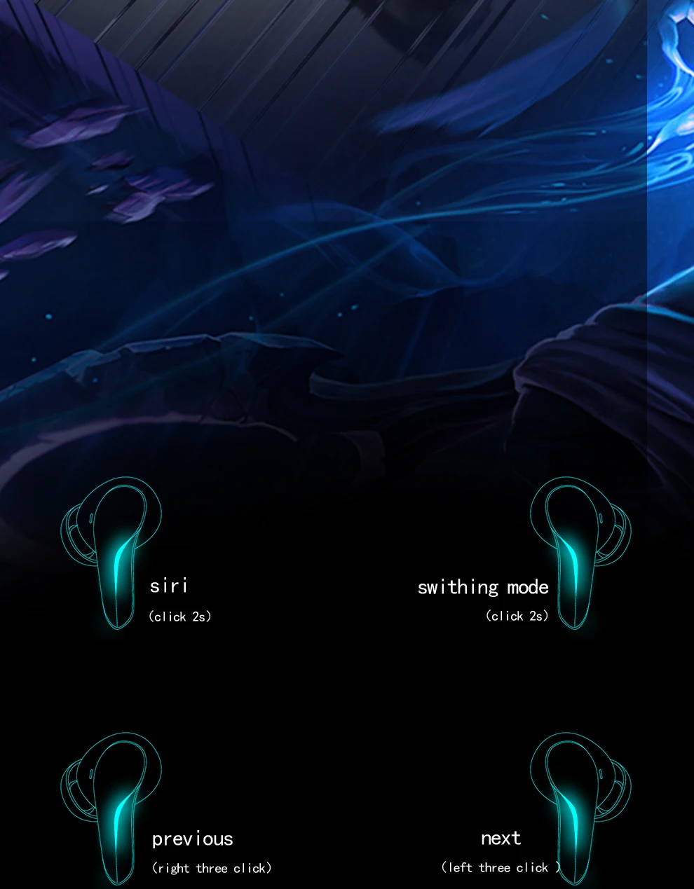 Hot Sales MD188 Gaming Headset Mini Low Latency TWS Noise Cancelling Game Music Earphones Headphones in Ear Earbuds - ANKUX.COM