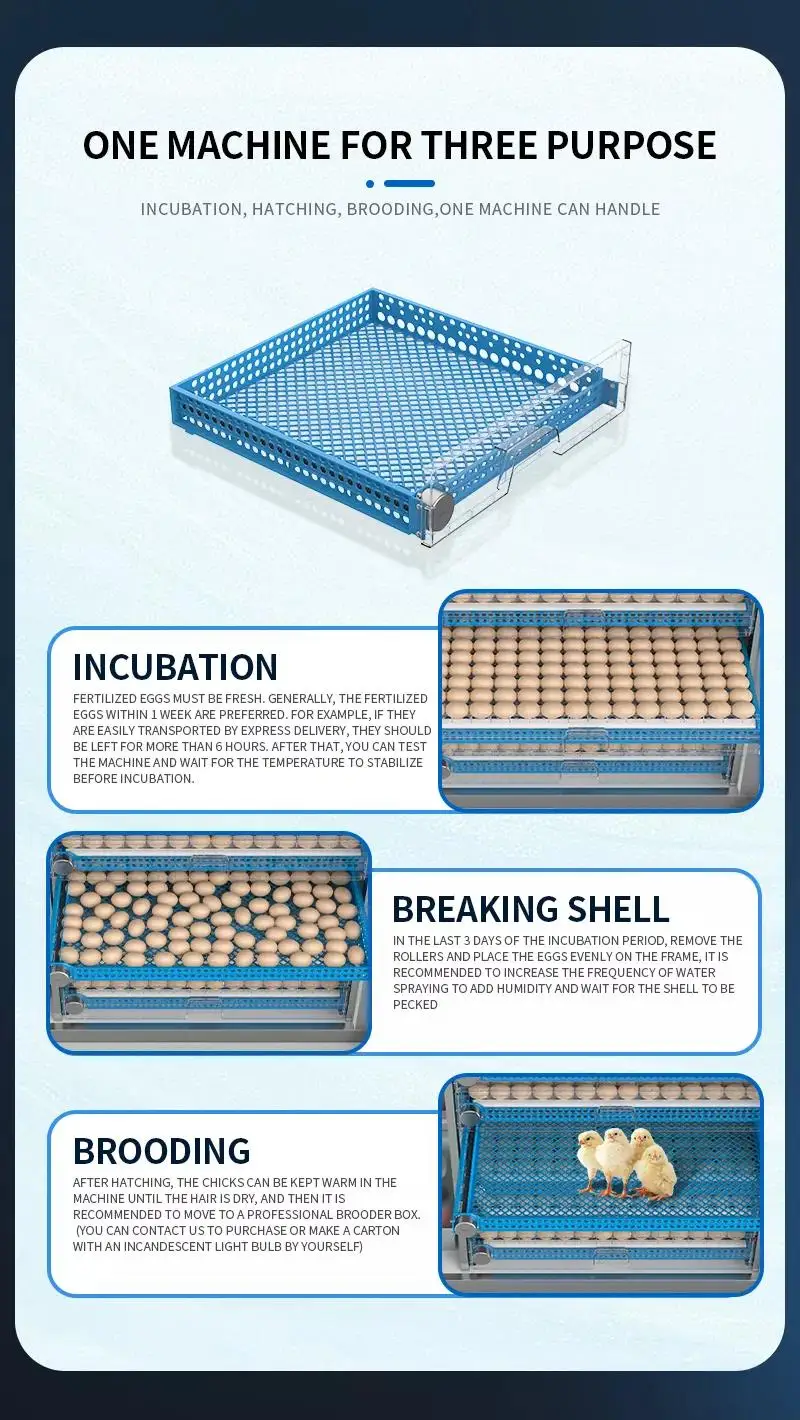 192 Chicken Egg Incubator Poultry Incubator Egg Hatcher System In