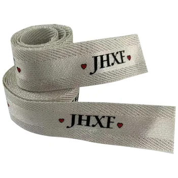 Customized printed nature cotton ribbon wholesale cotton ribbon bag straps for crossbody bags decorating gift box packaging