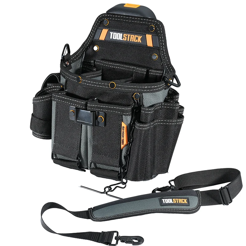 Free Sample High Quality Utility Belt Bag with 5 Pockets Tool Apron Pouch Garden Tool Belt for Men Women Carpenters Electricians