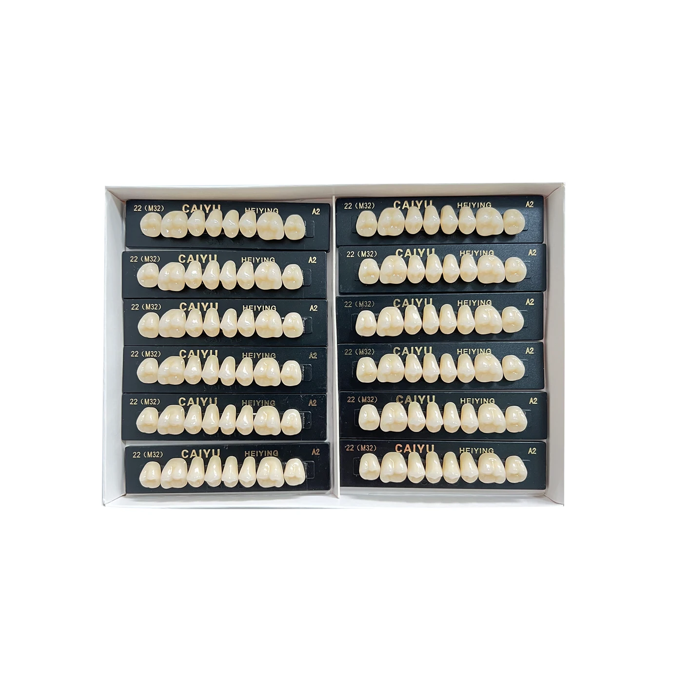 CAIYU Factory Price CE ISO Certificated Wholesale Custom Denture Posterior Synthetic Resin Teeth