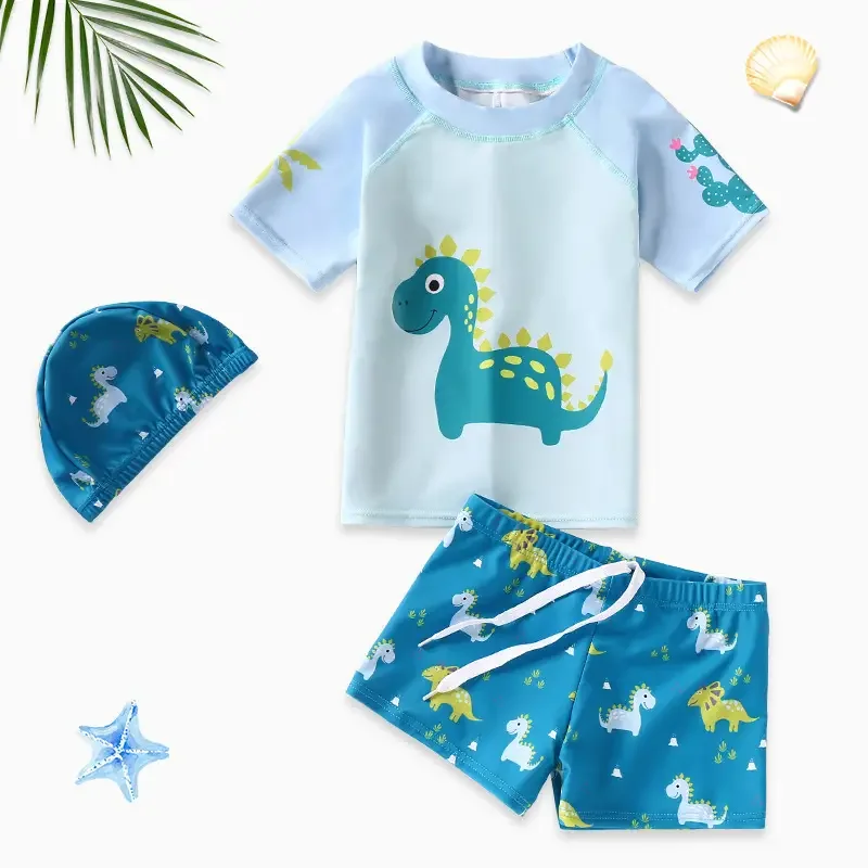 Animal Patterned Costume Thong Trunks Swimsuit for Boys 1-Piece Short Swimwear from China
