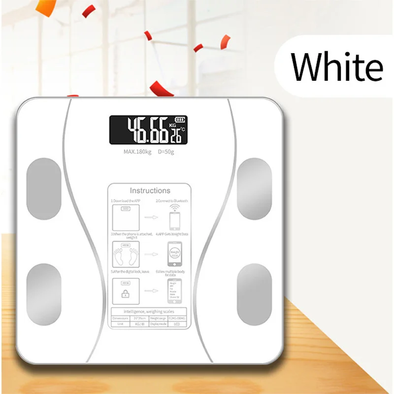 Smart Body Fat Scale Highly Accurate Bluetooth Digital Bathroom Body Composition Analyzer Measures Weight Body Fat
