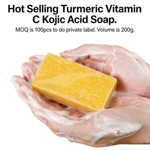 Customizable Logo Low MOQ Turmeric Exfoliating Facial Set Natural Skin Care Solid Bar Soap Low Price