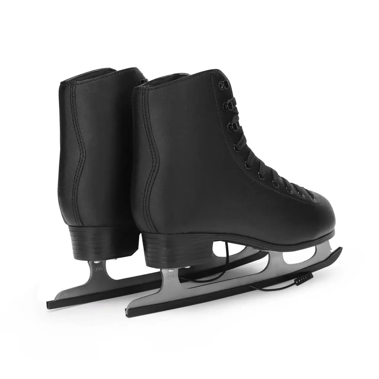 Durable Leather Figure Ice Skating Shoes Custom Logo Black and White Dance Skating Rink Rental Ice Skates for Winter